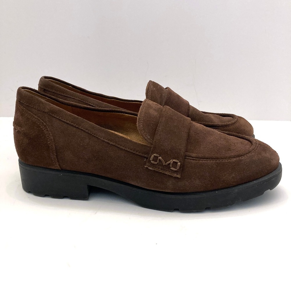 Vionic Cleo Loafer Brown Suede Chunky Sole Womens 9 W WIDE EU 40‎ - Picture 4 of 8